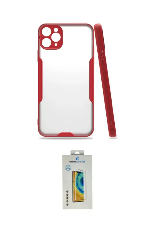 ieg™ iPhone 11 Pro Max Kılıf Atlas Asil Serisi - Siyah Polymer Nano Ekran Koruyucu