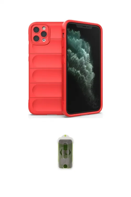 ieg™ iPhone 11 Pro Max Kılıf Atlas Koleksiyonu - Siyah Joko Magic 5D Hayalet Cam
