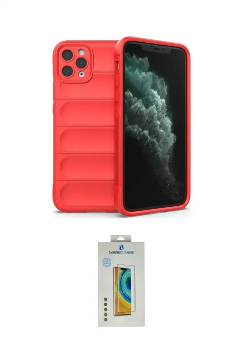 ieg™ iPhone 11 Pro Max Kılıf Atlas Koleksiyonu - Siyah Polymer Nano Ekran Koruyucu