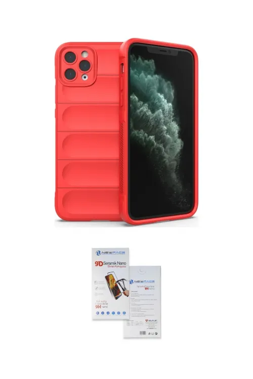 ieg™ iPhone 11 Pro Max Kılıf Atlas Koleksiyonu - Siyah Seramik Nano Ekran Koruyucu