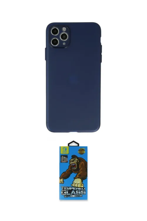 ieg™ iPhone 11 Pro Max Kılıf Atlas Minimal Prime - Siyah 18D Cam Ekran Koruyucu
