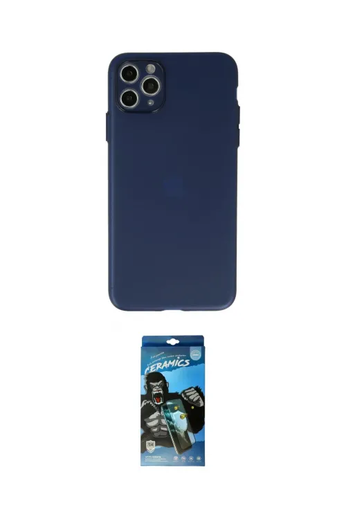 ieg™ iPhone 11 Pro Max Kılıf Atlas Minimal Prime - Siyah 34D Izgaralı Cam
