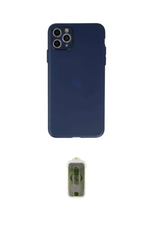 ieg™ iPhone 11 Pro Max Kılıf Atlas Minimal Prime - Siyah Joko Magic 5D Hayalet Cam