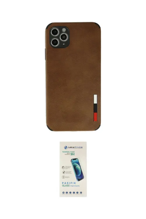 ieg™ iPhone 11 Pro Max Kılıf Doruk Asil Koleksiyonu - Şeffaf Pasifik Cam Ekran Koruyucu