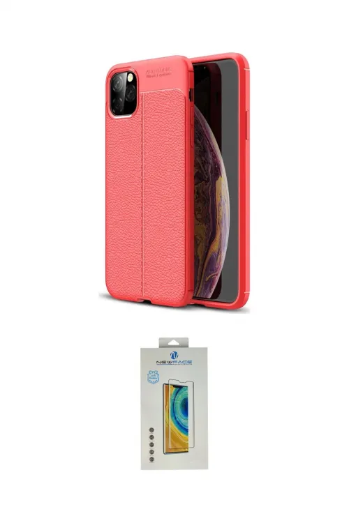 ieg™ iPhone 11 Pro Max Kılıf Doruk Klasik Özel Seri - Siyah Polymer Nano Ekran Koruyucu