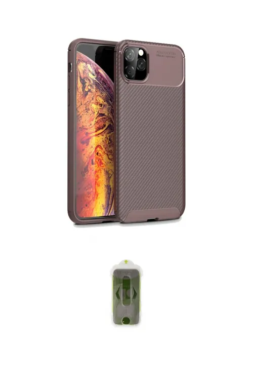 ieg™ iPhone 11 Pro Max Kılıf Eksen Form Prime - Siyah Joko Magic 5D Hayalet Cam
