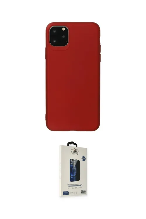 ieg™ iPhone 11 Pro Max Kılıf Kozmos Yansıma Özel Seri - Siyah Bilvis Hayalet Cam Ekran Koruyucu