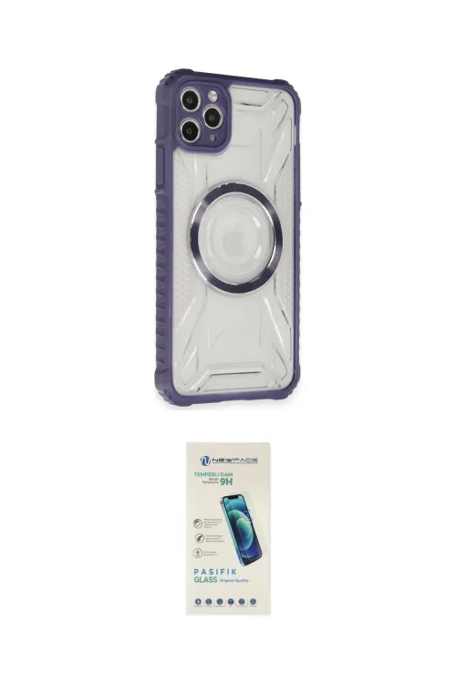 ieg™ iPhone 11 Pro Max Kılıf Kutup Modern - Şeffaf Pasifik Cam Ekran Koruyucu