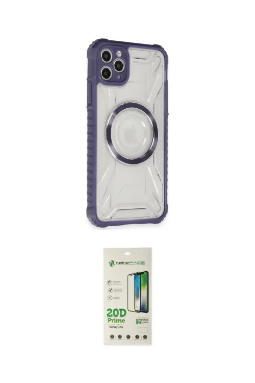 ieg™ iPhone 11 Pro Max Kılıf Kutup Modern - Siyah 20D Premium Cam Ekran Koruyucu