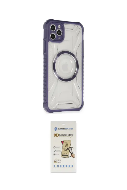 ieg™ iPhone 11 Pro Max Kılıf Kutup Modern - Siyah Mat Seramik Nano Ekran Koruyucu
