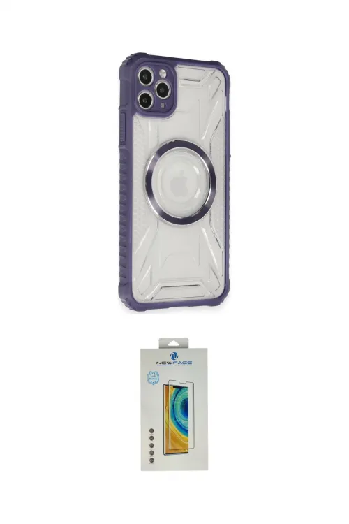 ieg™ iPhone 11 Pro Max Kılıf Kutup Modern - Siyah Polymer Nano Ekran Koruyucu