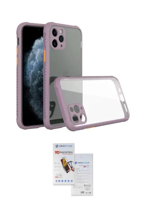 ieg™ iPhone 11 Pro Max Kılıf Nova Asil Özel Seri - Siyah Seramik Nano Ekran Koruyucu