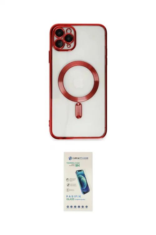 ieg™ iPhone 11 Pro Max Kılıf Nova Işık Özel Seri - Şeffaf Pasifik Cam Ekran Koruyucu