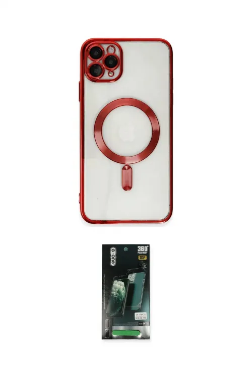 ieg™ iPhone 11 Pro Max Kılıf Nova Işık Özel Seri - Siyah 360 Mat Full Body Arka Koruyucu