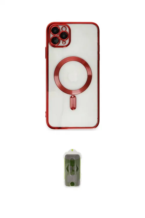 ieg™ iPhone 11 Pro Max Kılıf Nova Işık Özel Seri - Siyah Joko Magic 5D Hayalet Cam