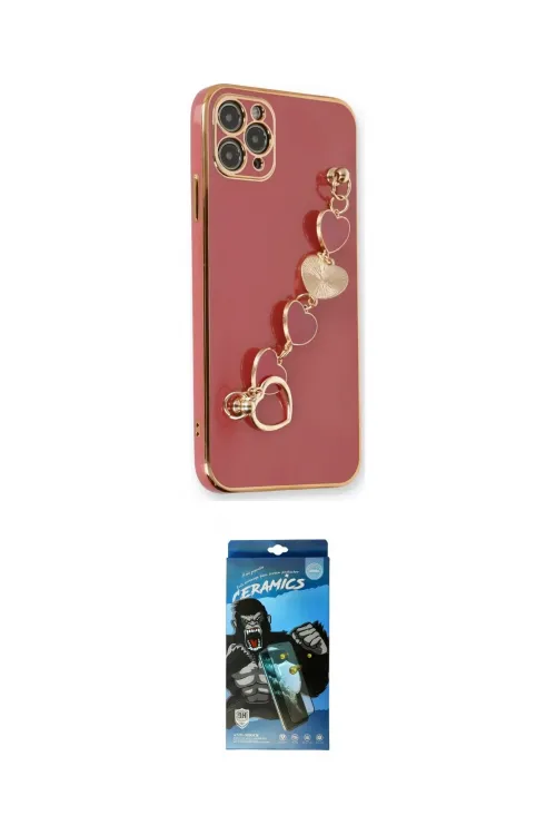 ieg™ iPhone 11 Pro Max Kılıf Nova Işık Prime - Siyah 34D Izgaralı Cam