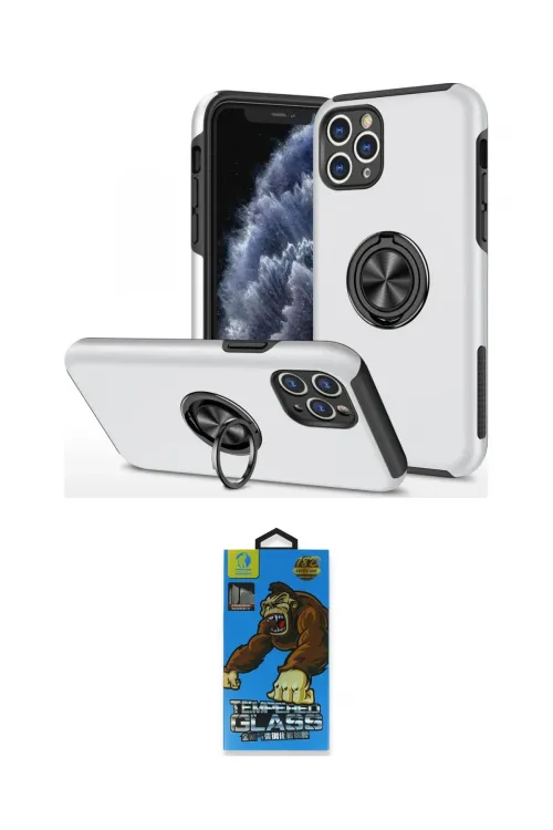 ieg™ iPhone 11 Pro Max Kılıf Odak Form Prime - Siyah 18D Cam Ekran Koruyucu