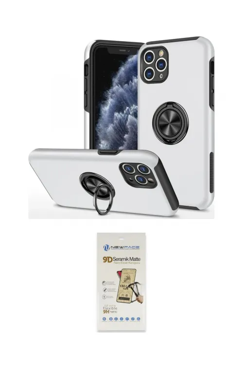 ieg™ iPhone 11 Pro Max Kılıf Odak Form Prime - Siyah Mat Seramik Nano Ekran Koruyucu