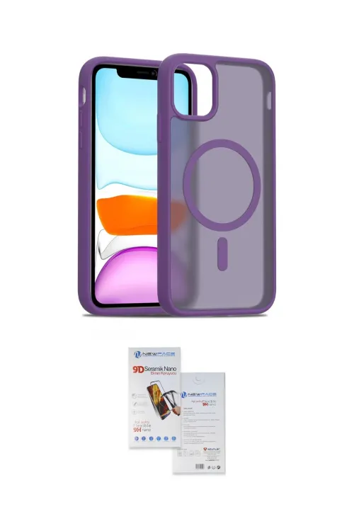 ieg™ iPhone 11 Pro Max Kılıf Siluet Minimal Prime - Siyah Seramik Nano Ekran Koruyucu
