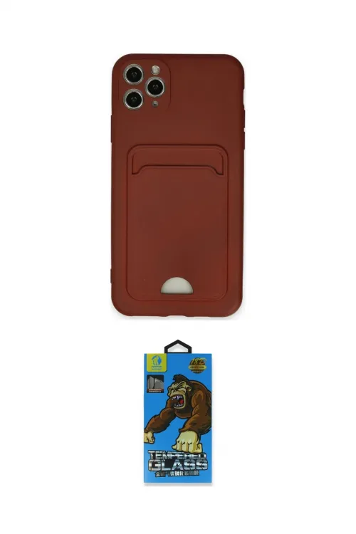 ieg™ iPhone 11 Pro Max Kılıf Vadi Çizgi Prime - Siyah 18D Cam Ekran Koruyucu