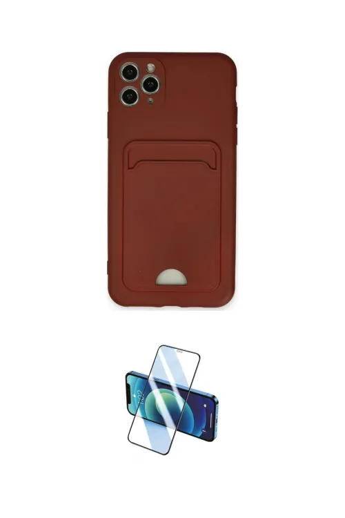 ieg™ iPhone 11 Pro Max Kılıf Vadi Çizgi Prime - Siyah 3D Antistatik Seramik Nano Ekran Koruyucu