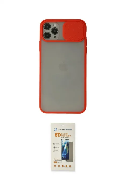 ieg™ iPhone 11 Pro Max Kılıf Vadi Çizgi - Siyah 6D Mat Seramik Hayalet Nano Ekran Koruyucu