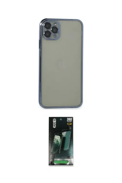 ieg™ iPhone 11 Pro Max Kılıf Vadi Minimal - Şeffaf 360 Full Body Arka Koruyucu