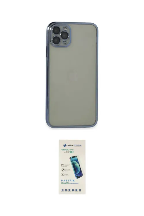 ieg™ iPhone 11 Pro Max Kılıf Vadi Minimal - Şeffaf Pasifik Cam Ekran Koruyucu