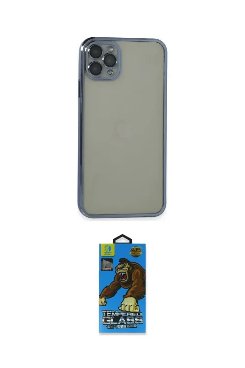 ieg™ iPhone 11 Pro Max Kılıf Vadi Minimal - Siyah 18D Cam Ekran Koruyucu
