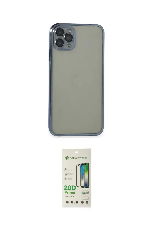 ieg™ iPhone 11 Pro Max Kılıf Vadi Minimal - Siyah 20D Premium Cam Ekran Koruyucu
