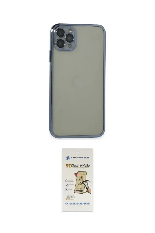 ieg™ iPhone 11 Pro Max Kılıf Vadi Minimal - Siyah Mat Seramik Nano Ekran Koruyucu