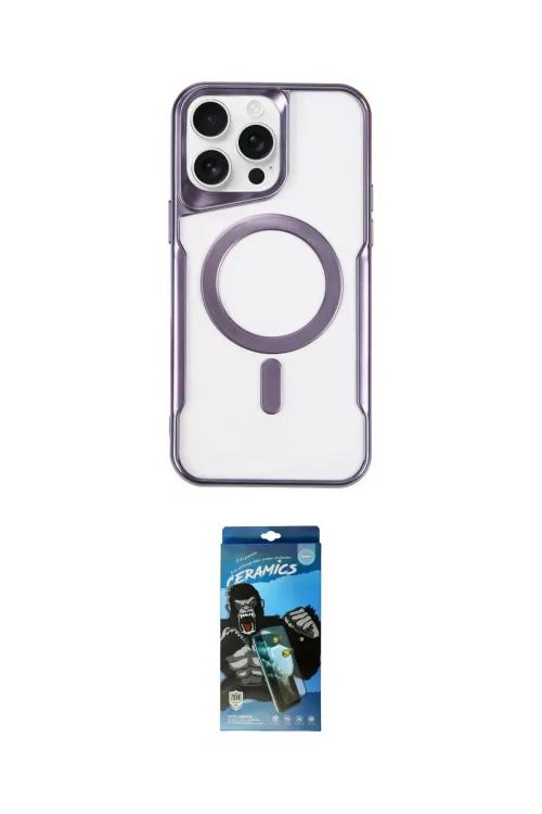 ieg™ iPhone 11 Pro Max Kılıf Yadigar Klasik Özel Seri - Siyah 34D Izgaralı Cam