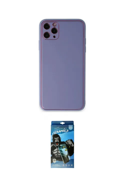 ieg™ iPhone 11 Pro Max Kılıf Yadigar Klasik - Siyah 34D Izgaralı Cam