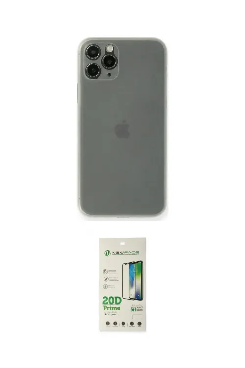 ieg™ iPhone 11 Pro Max Kılıf Yadigar Yansıma Serisi - Siyah 20D Premium Cam Ekran Koruyucu