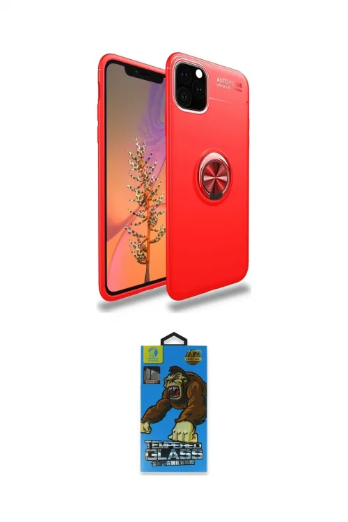 ieg™ iPhone 11 Pro Max Kılıf Yankı Form Prime - Siyah 18D Cam Ekran Koruyucu