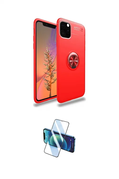 ieg™ iPhone 11 Pro Max Kılıf Yankı Form Prime - Siyah 3D Antistatik Seramik Nano Ekran Koruyucu