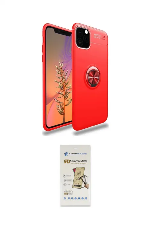 ieg™ iPhone 11 Pro Max Kılıf Yankı Form Prime - Siyah Mat Seramik Nano Ekran Koruyucu