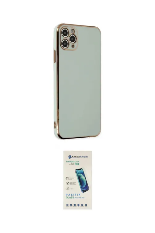 ieg™ iPhone 11 Pro Max Kılıf Yankı Serisi - Şeffaf Pasifik Cam Ekran Koruyucu
