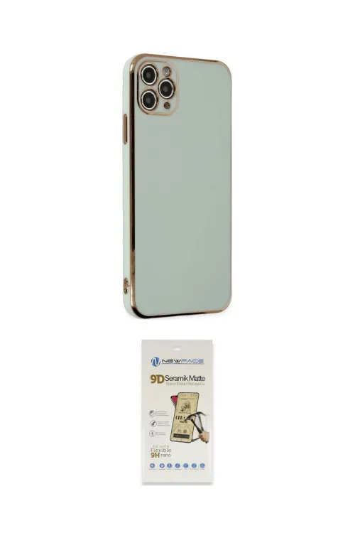ieg™ iPhone 11 Pro Max Kılıf Yankı Serisi - Siyah Mat Seramik Nano Ekran Koruyucu