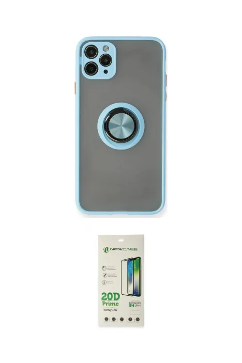 ieg™ iPhone 11 Pro Max Kılıf Yörünge Çizgi - Siyah 20D Premium Cam Ekran Koruyucu