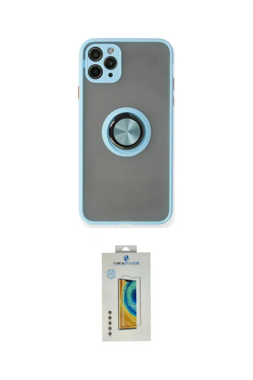 ieg™ iPhone 11 Pro Max Kılıf Yörünge Çizgi - Siyah Polymer Nano Ekran Koruyucu
