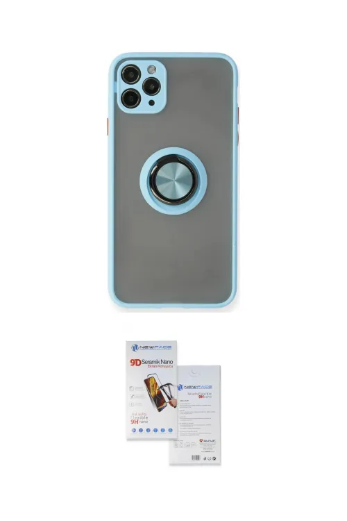 ieg™ iPhone 11 Pro Max Kılıf Yörünge Çizgi - Siyah Seramik Nano Ekran Koruyucu