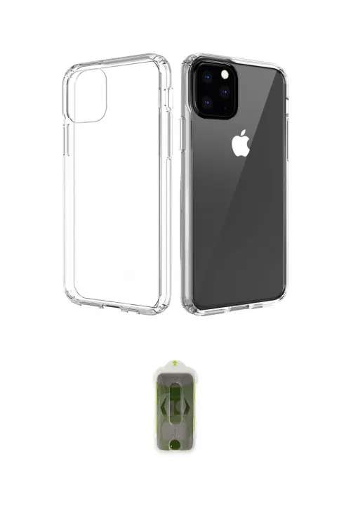 ieg™ iPhone 11 Pro Max Kılıf Zirve Doku - Siyah Joko Magic 5D Hayalet Cam
