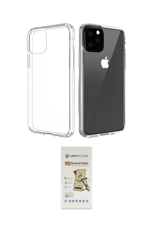 ieg™ iPhone 11 Pro Max Kılıf Zirve Doku - Siyah Mat Seramik Nano Ekran Koruyucu