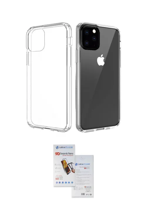ieg™ iPhone 11 Pro Max Kılıf Zirve Doku - Siyah Seramik Nano Ekran Koruyucu