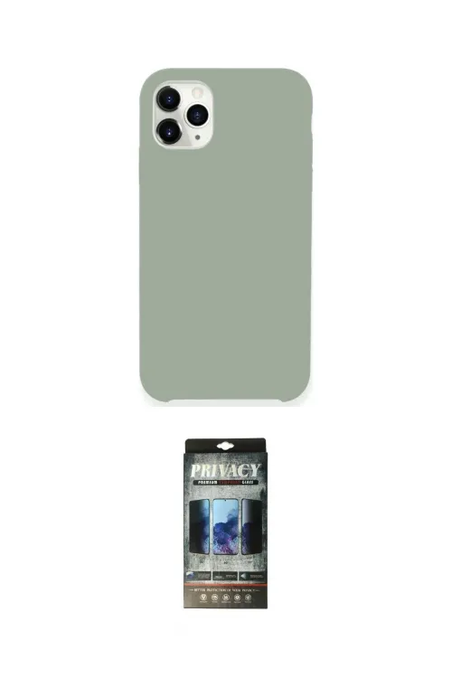 ieg™ iPhone 11 Pro Max Kılıf Zirve Modern Özel Seri - Siyah 34D Hayalet Izgaralı Cam