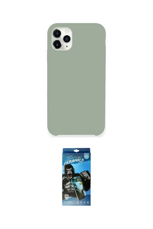 ieg™ iPhone 11 Pro Max Kılıf Zirve Modern Özel Seri - Siyah 34D Izgaralı Cam