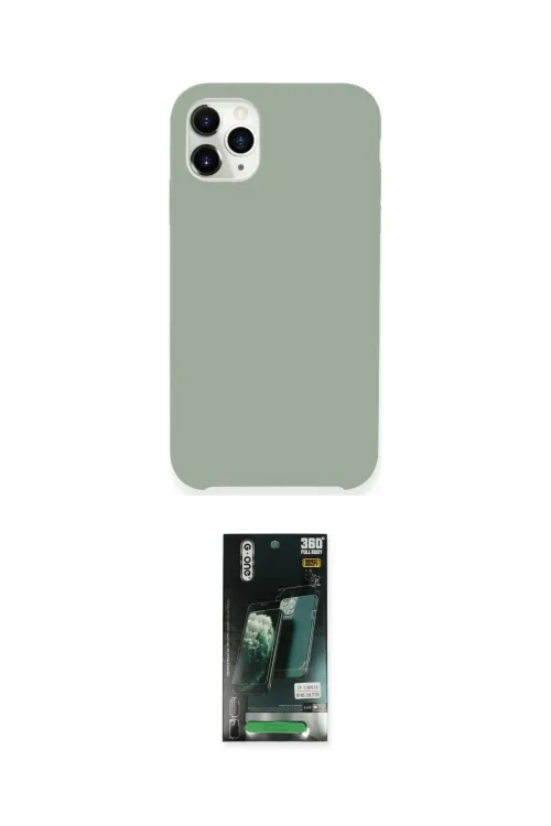 ieg™ iPhone 11 Pro Max Kılıf Zirve Modern Özel Seri - Siyah 360 Mat Full Body Arka Koruyucu