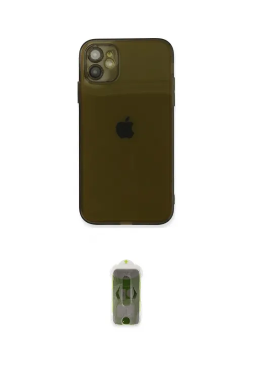 ieg™ iPhone 12 Kılıf Ahenk Doku - Siyah Joko Magic 5D Hayalet Cam