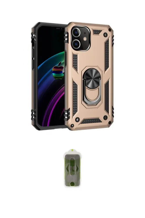 ieg™ iPhone 12 Kılıf Ahenk Klasik Koleksiyonu - Siyah Joko Magic 5D Hayalet Cam